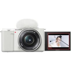 Sony ZV-E10 Mirrorless Camera with 16-50mm Lens (ILCZV-E10L) (White)