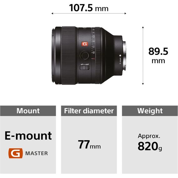 Sony FE 85mm F1.4 GM (SEL85F14GM)
